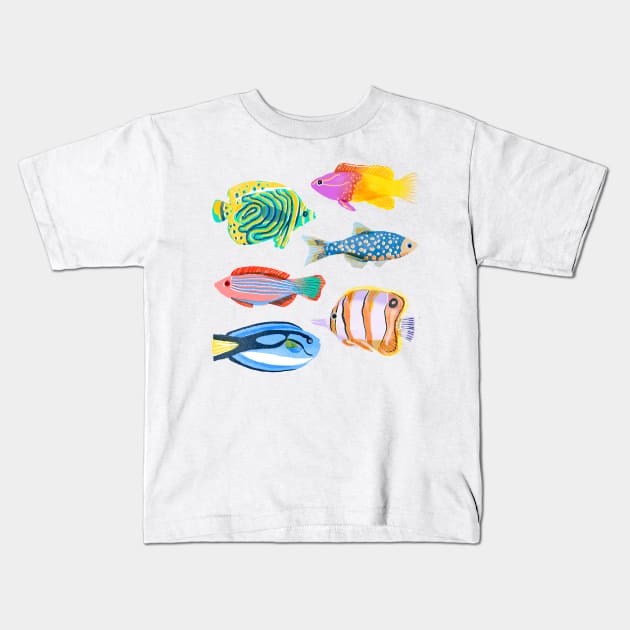 Retro Fish Kids T-Shirt by Salty Siren Studios